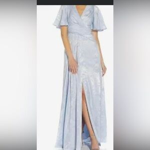 Adrianna papell blue maxi gown